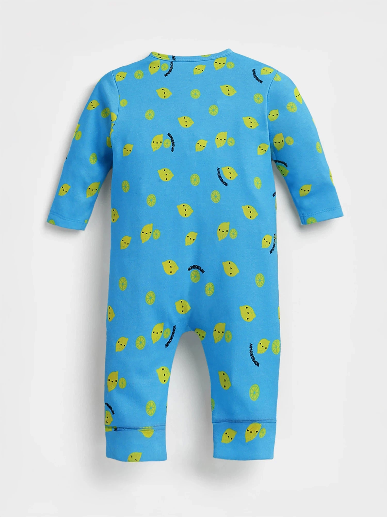 Homegrown Lemon Printed Cotton Sleepsuit