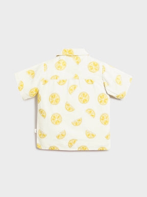 Lemon Print Short Sleeve Shirt
