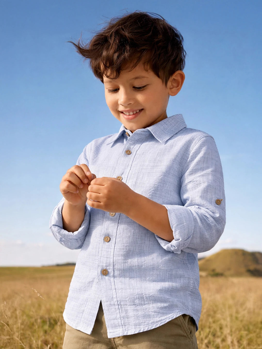 Summer Camp Collared Cotton Shirt