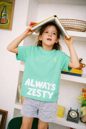 Girl Half Sleeve T-shirt Green 1525