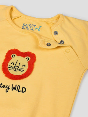 Stay Wild Lion Baby Boys Bodysuit