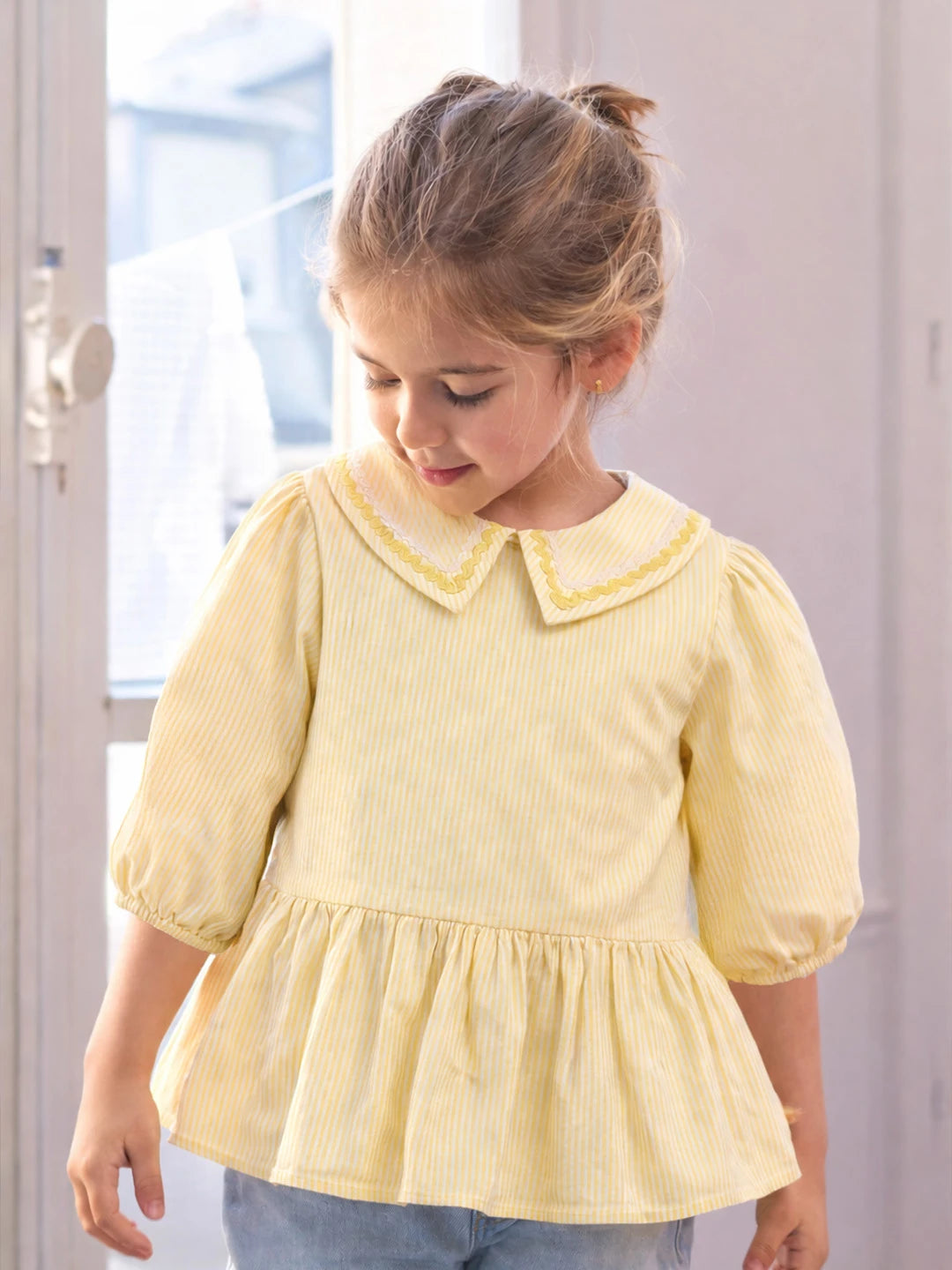 Cotton Peplum Top