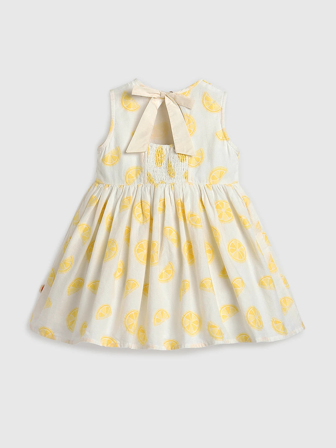 Lemon Print Sleeveless Dress