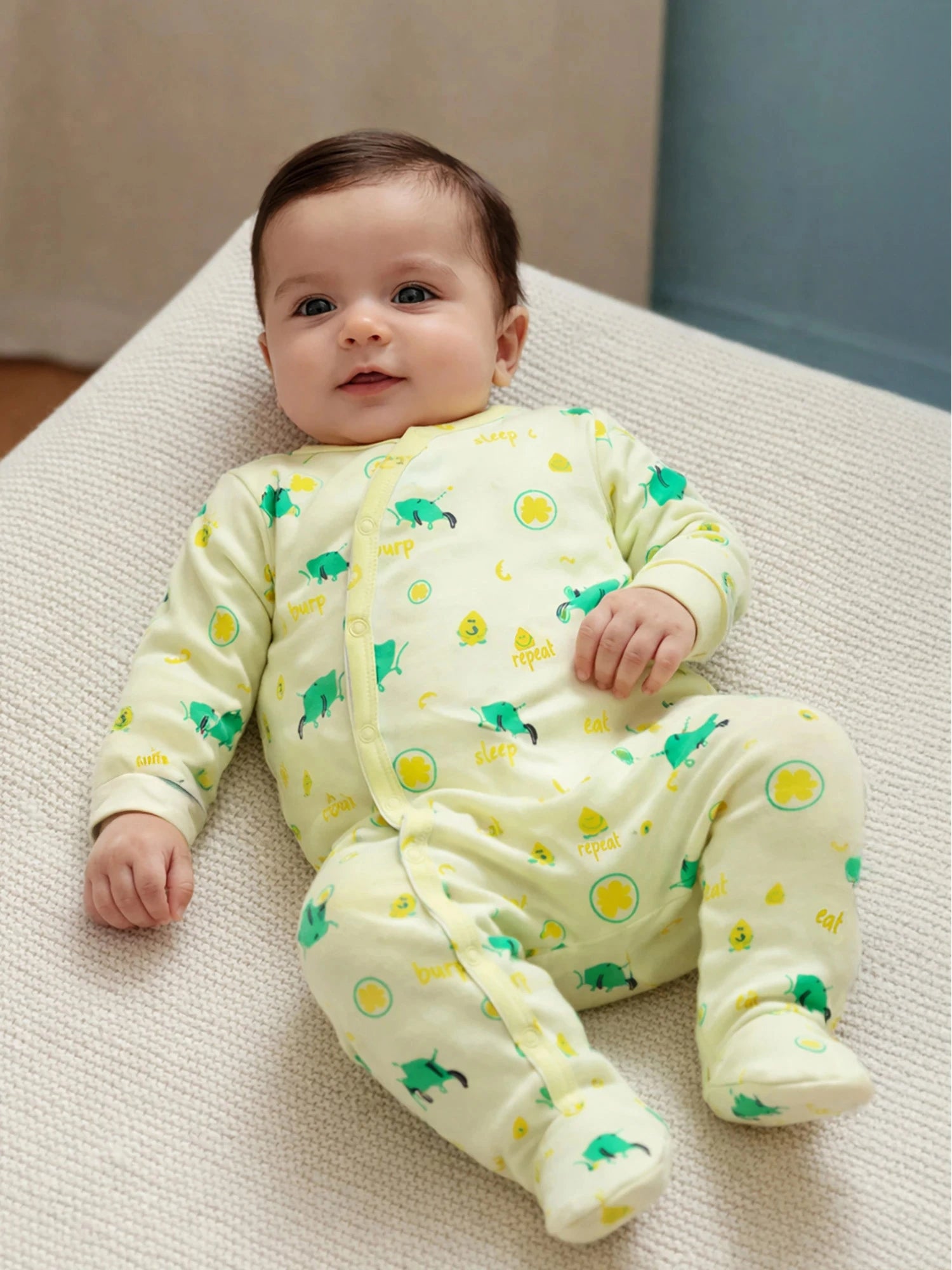 Printed Cotton Footed Sleepsuit