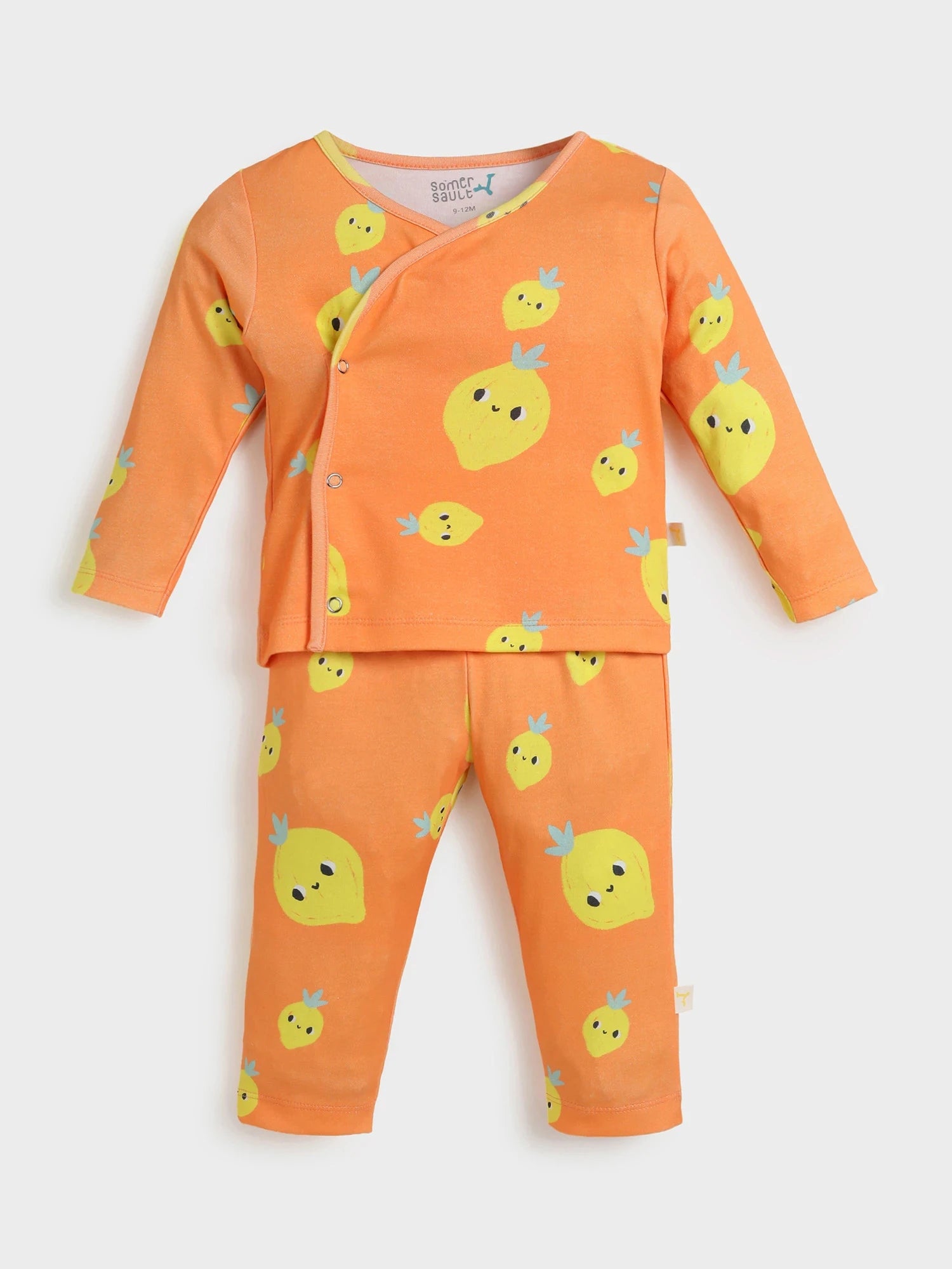Orange Citrus Print Baby Boys Co-Ord Set