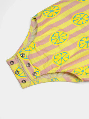 Pink Lemonade Stripe Baby Girls Bodysuit