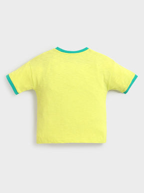 Boy Half Sleeve T-shirt Yellow 1516