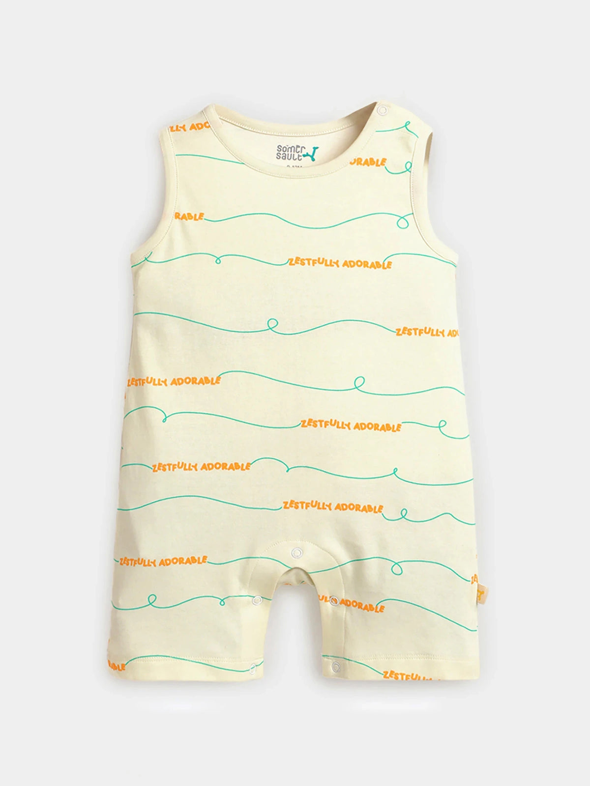 Gentle Waves Sleeveless Baby Girls Romper