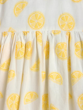 Lemon Print Sleeveless Dress