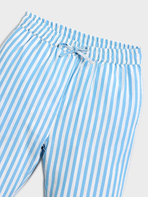 Blue Striped Shirt & Pyjama Set