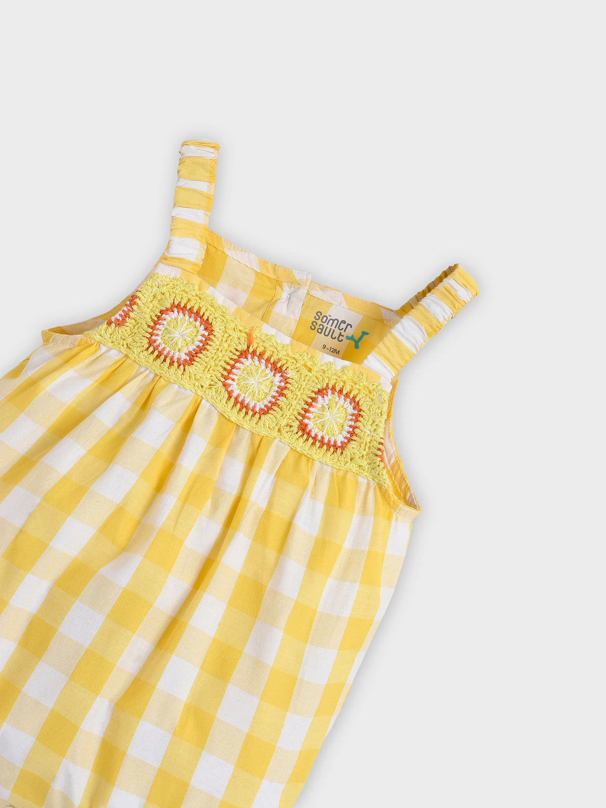 Gingham Smocked Baby Romper