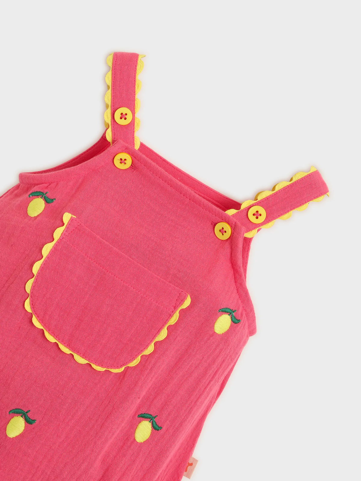 Coral Pocket Detail Baby Bodysuit