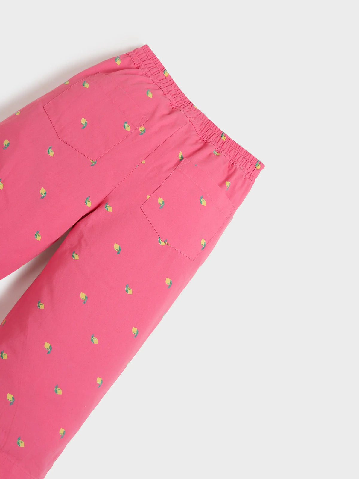 Pink Printed Cotton Pants