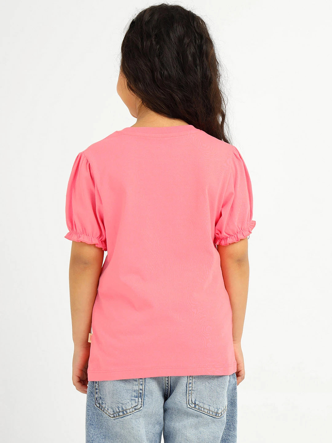 Puffed Sleeves Cotton Top