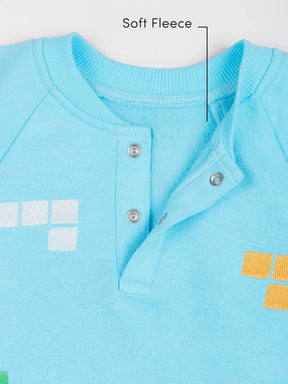 Building Blocks Embroidered Romper