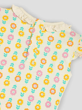 Too Sweet Ruffled Cotton Bodysuit- Pack of 2