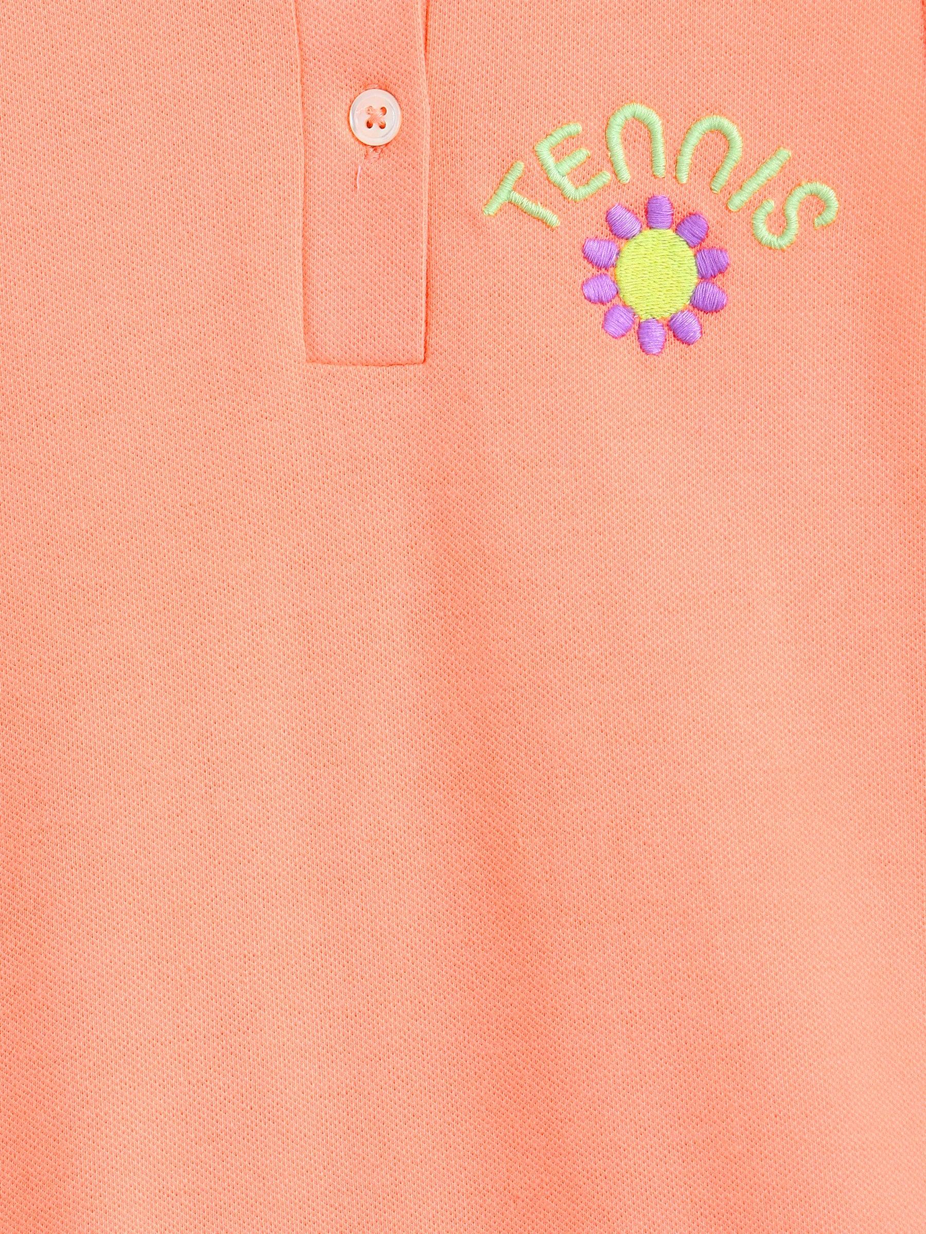 Peach Sleeveless Polo Dress
