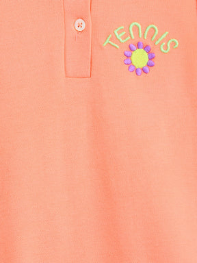 Peach Sleeveless Polo Dress