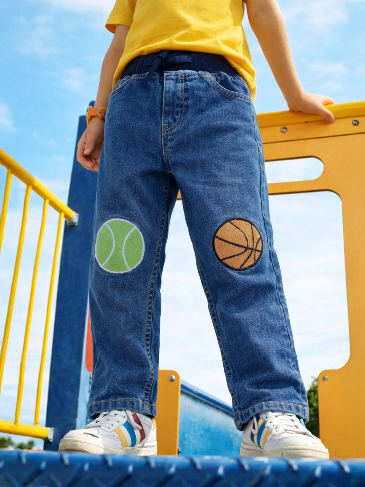 Boys Play Patch Denim Pants
