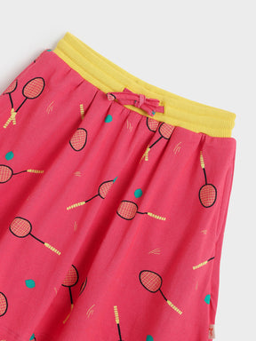 Raspberry Racquet Skort for Girls