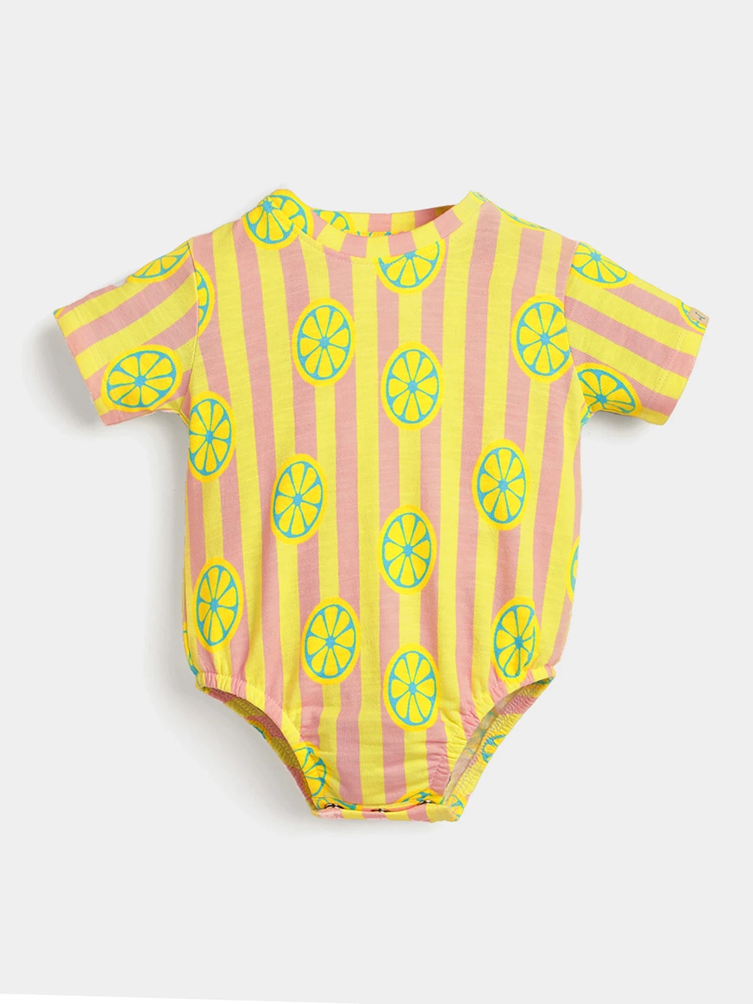 Pink Lemonade Stripe Baby Girls Bodysuit