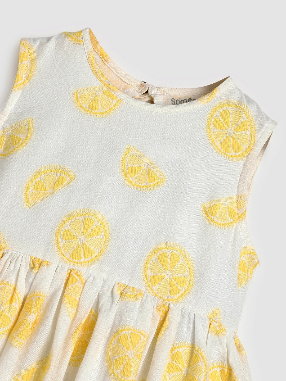 Lemon Print Sleeveless Dress