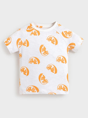 Girl Half Sleeve T-shirt White 1521