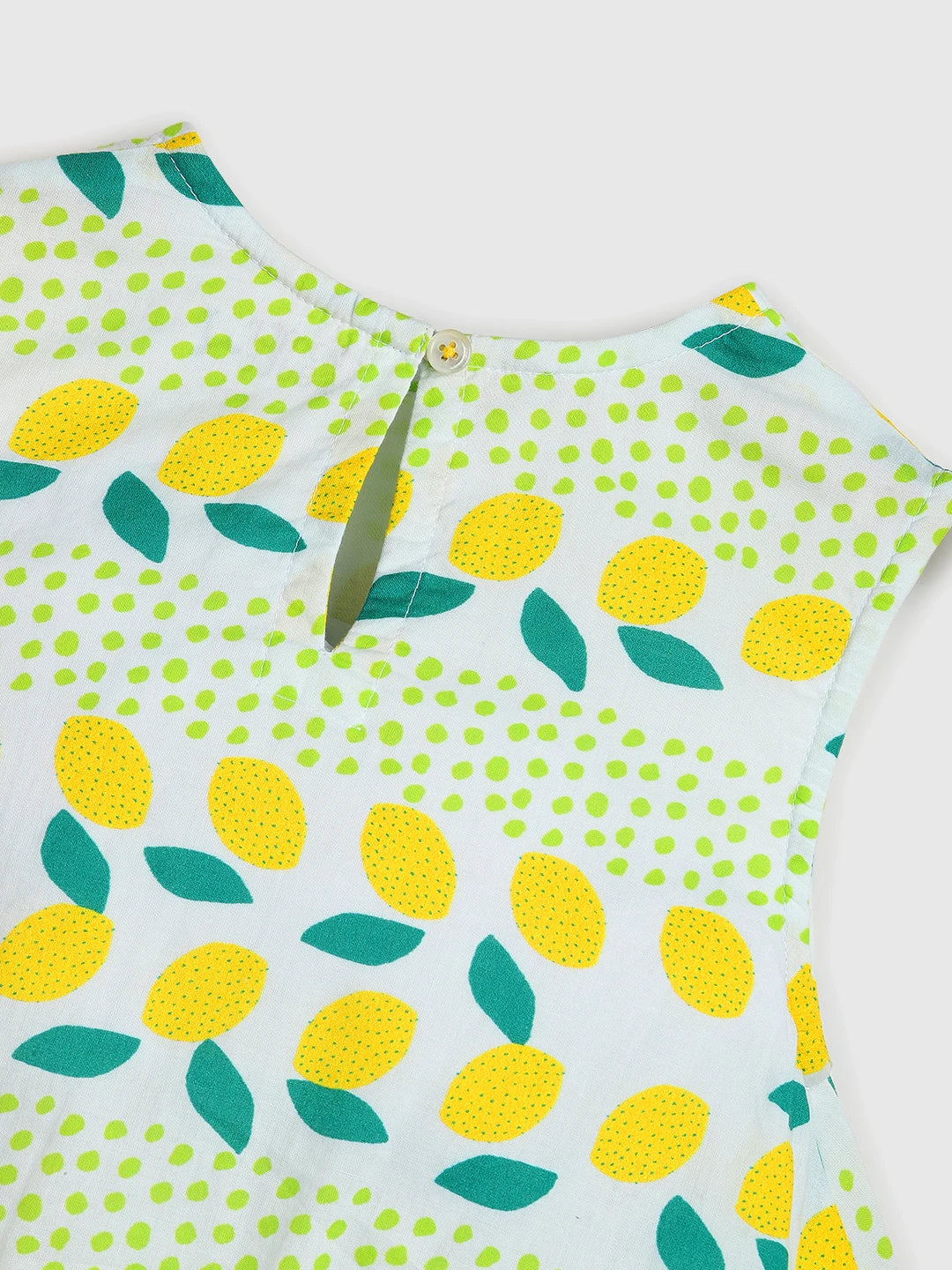 Lemon Stripe Sleeveless Bubble Top