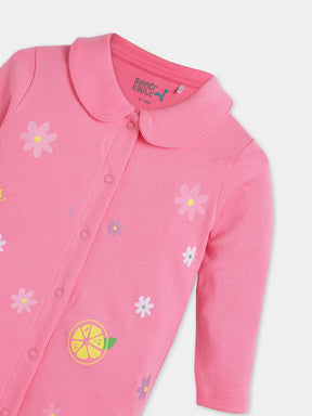 Rosy Dreams Printed Sleepsuit - Footed