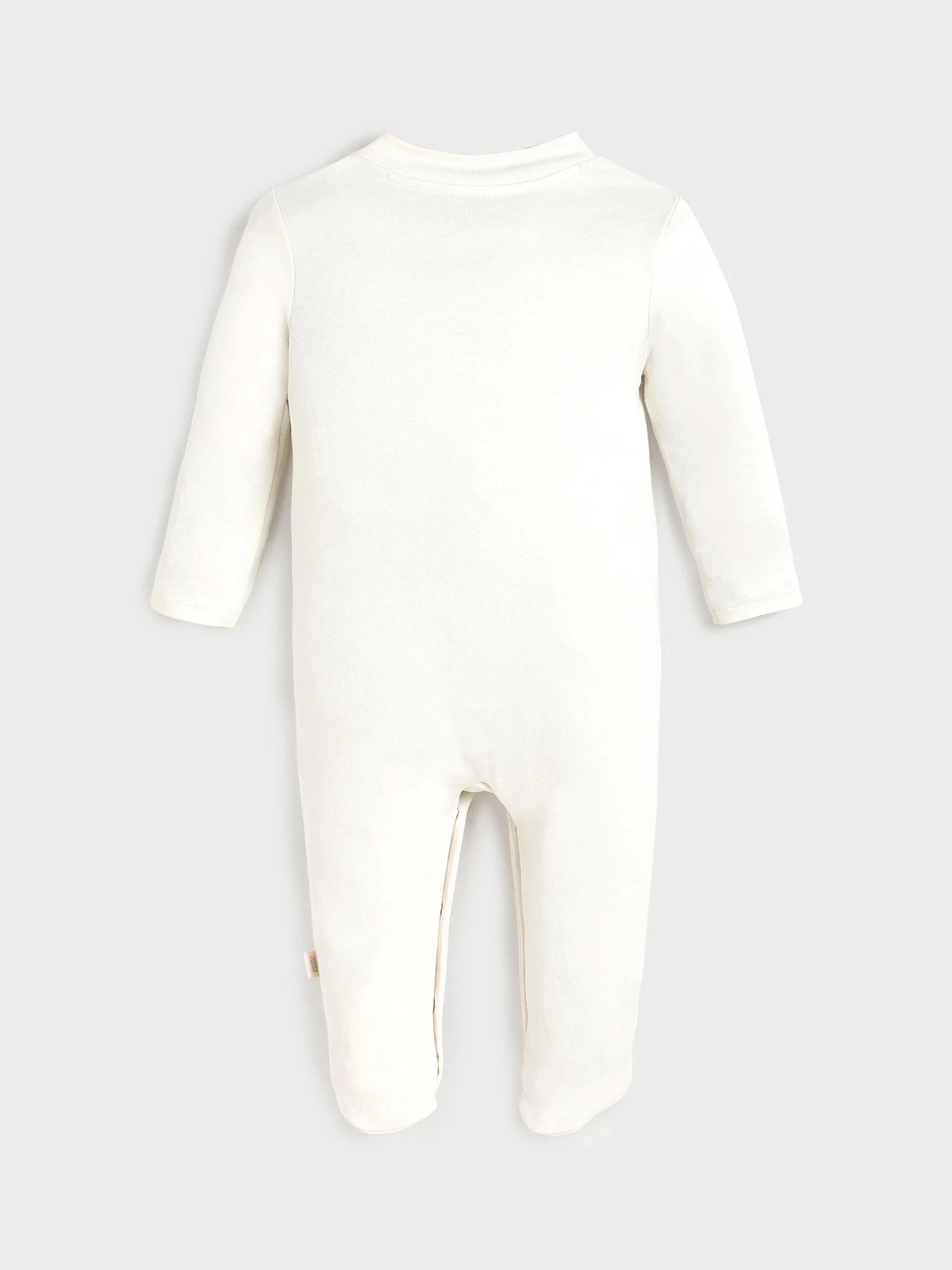 Ivory Sports Patch Footed Sleepsuit