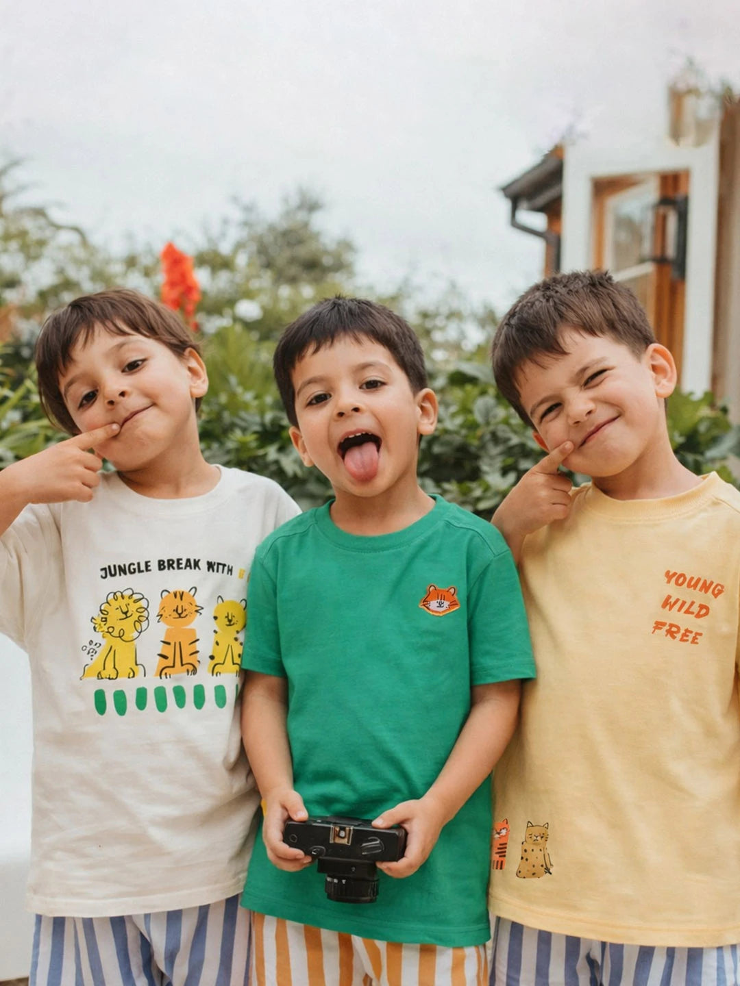 Pack of 3 Printed Cotton T-Shirts