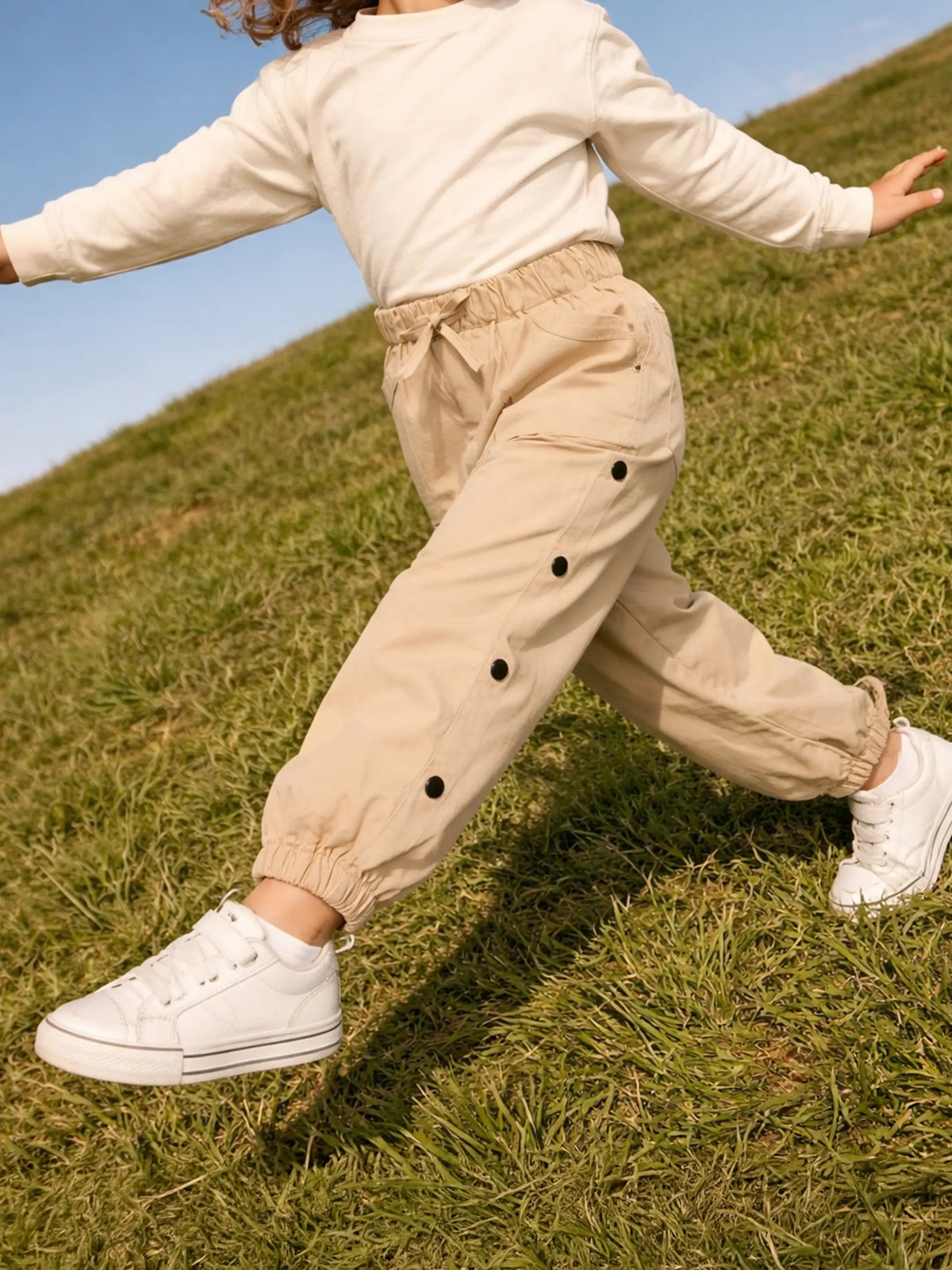 Girl Jogger Trousers Beige 1562