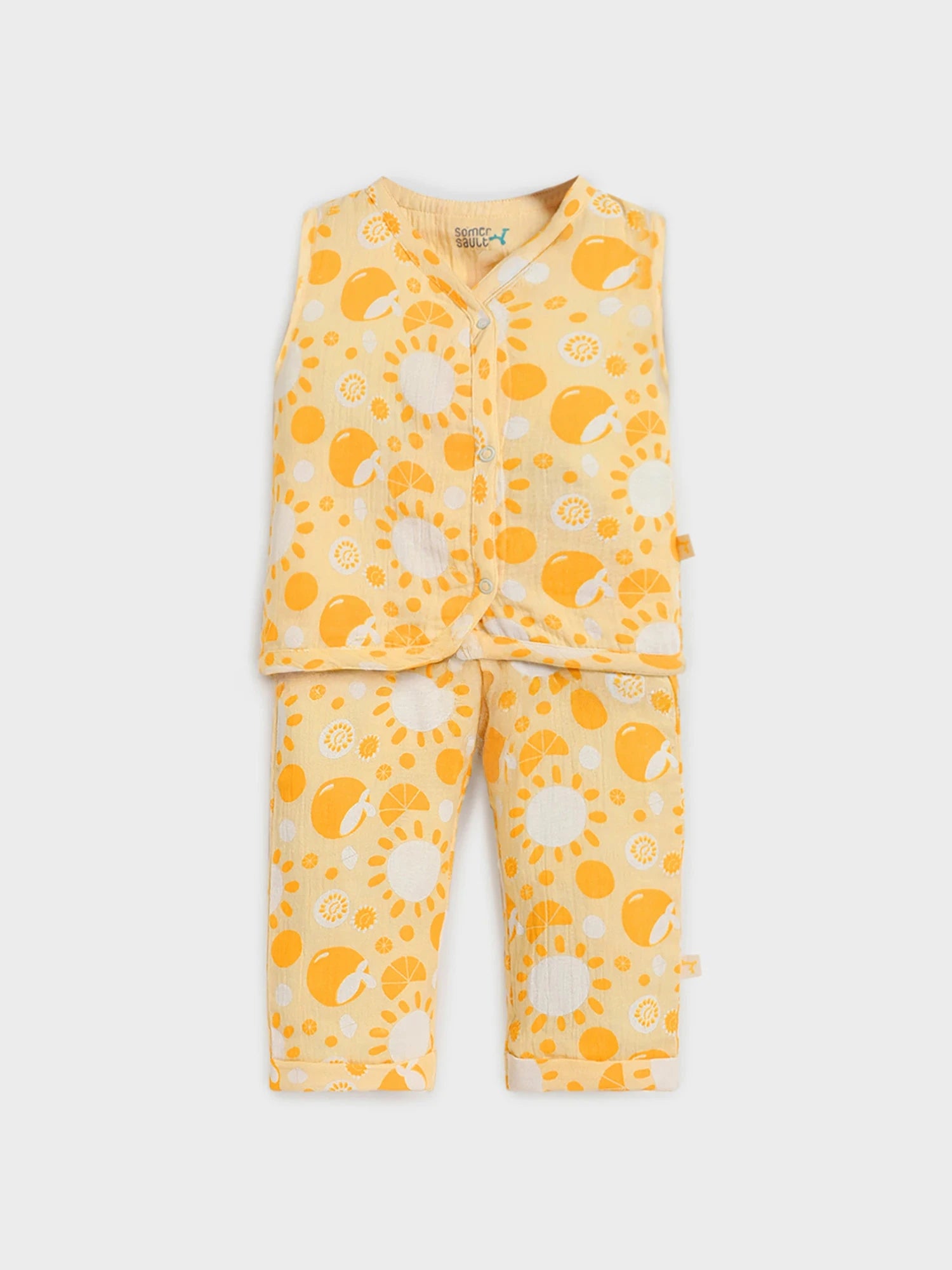 Sunny Bloom Printed Cotton Baby Set for Girls