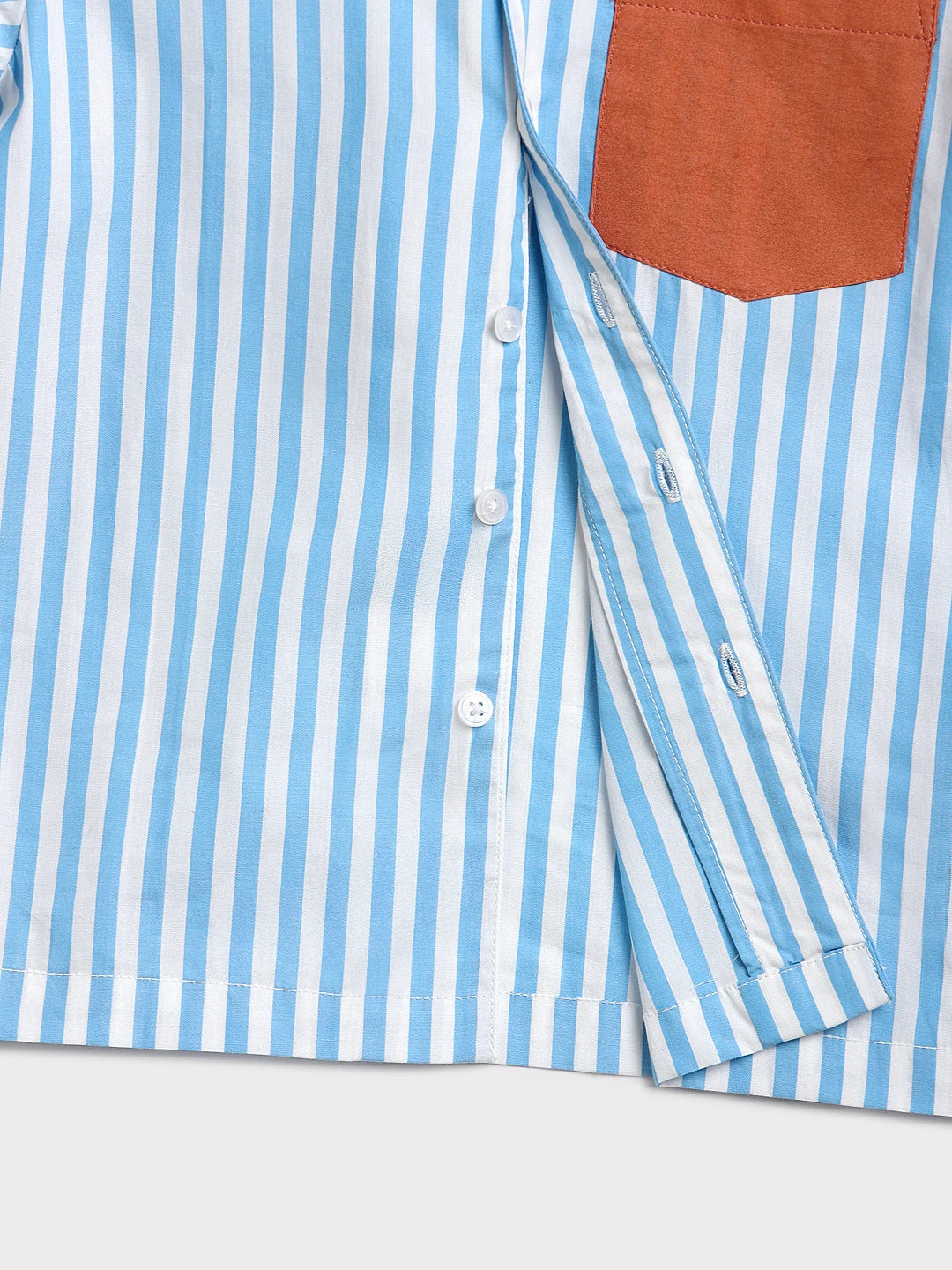 Blue Striped Shirt & Pyjama Set