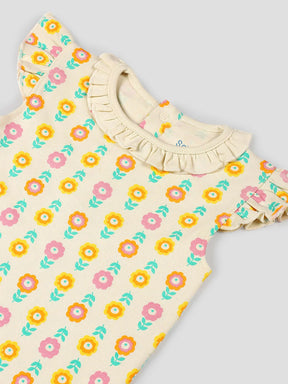 Too Sweet Ruffled Cotton Bodysuit- Pack of 2