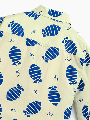 Blue Lemon Printed Cotton Shirt
