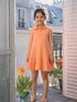 Peach Sleeveless Polo Dress