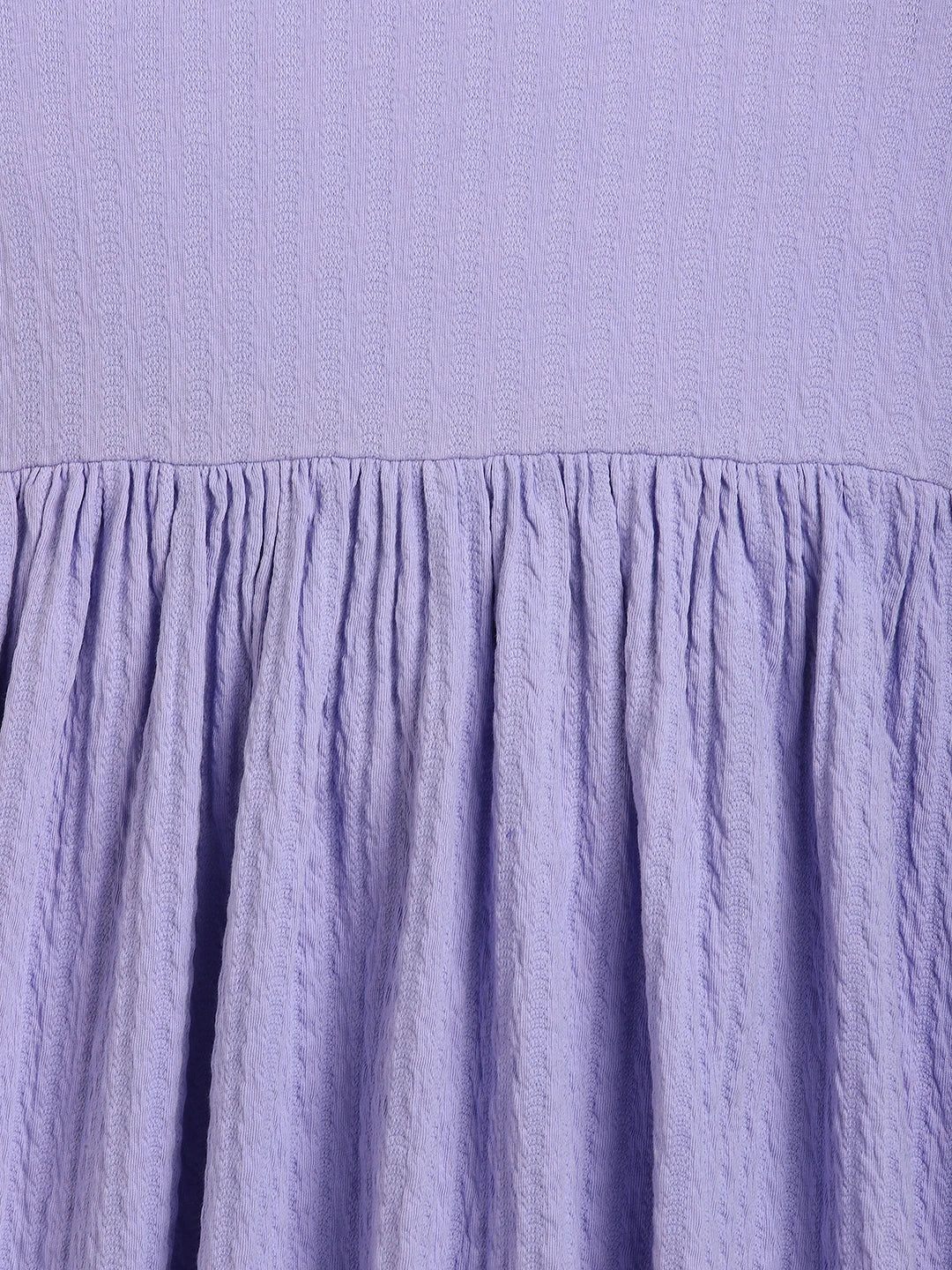 Lavender Textured Short Sleeve Dress