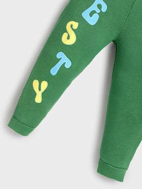 Boys Zesty Green Cotton Joggers