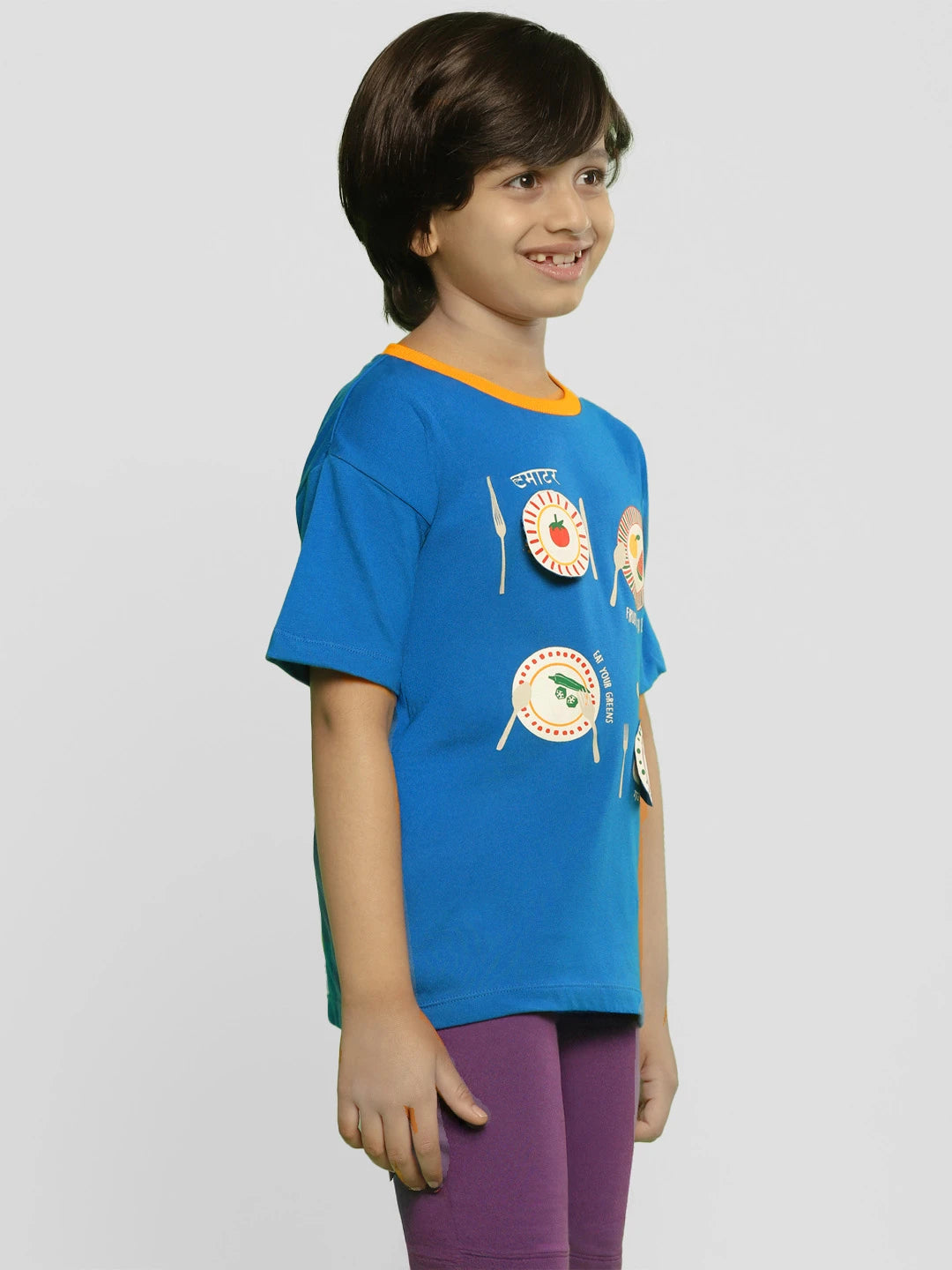 Contrast Neck Cotton Tee