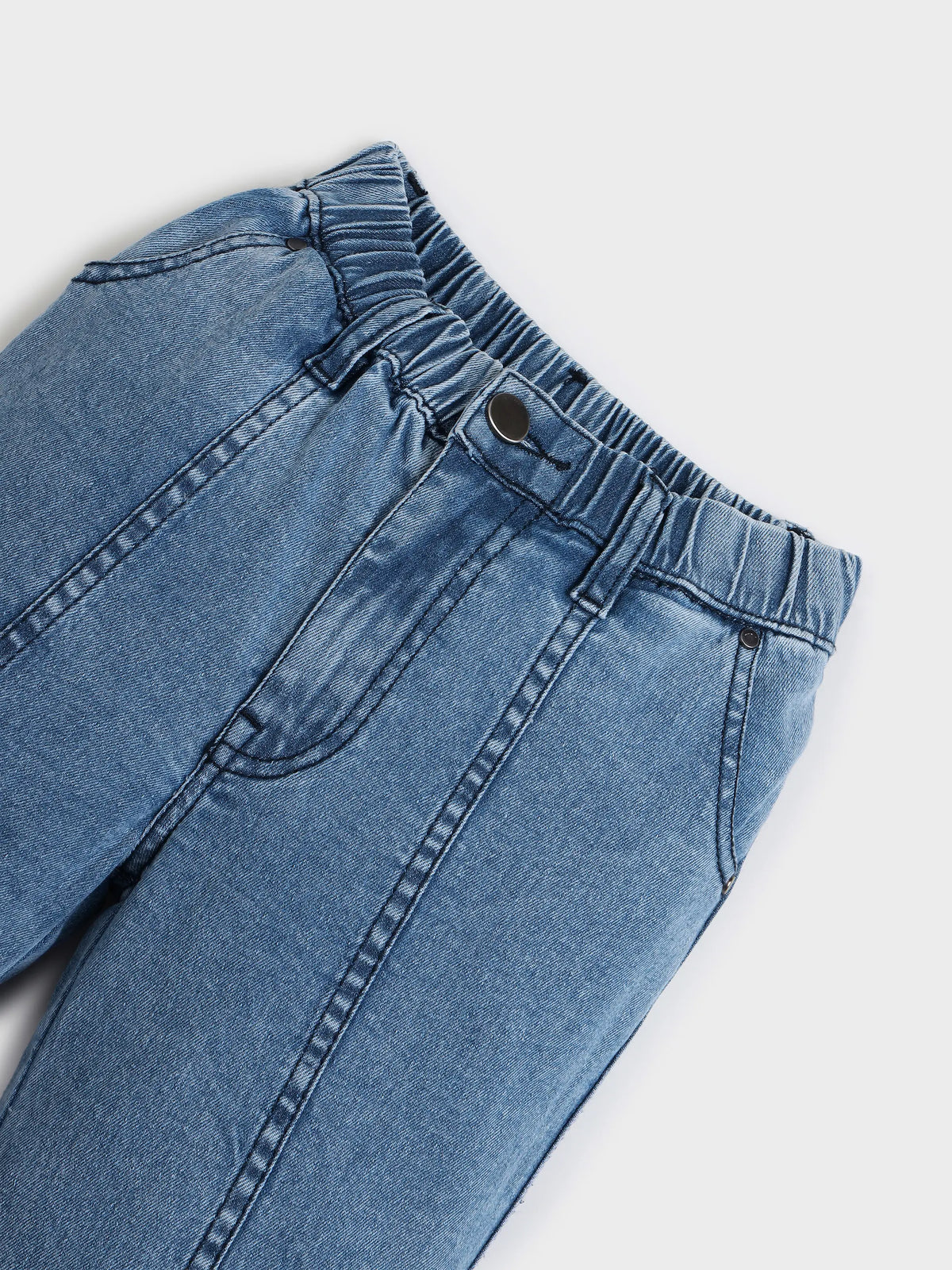 Cotton Denim Jogger Pants