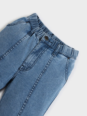 Cotton Denim Jogger Pants