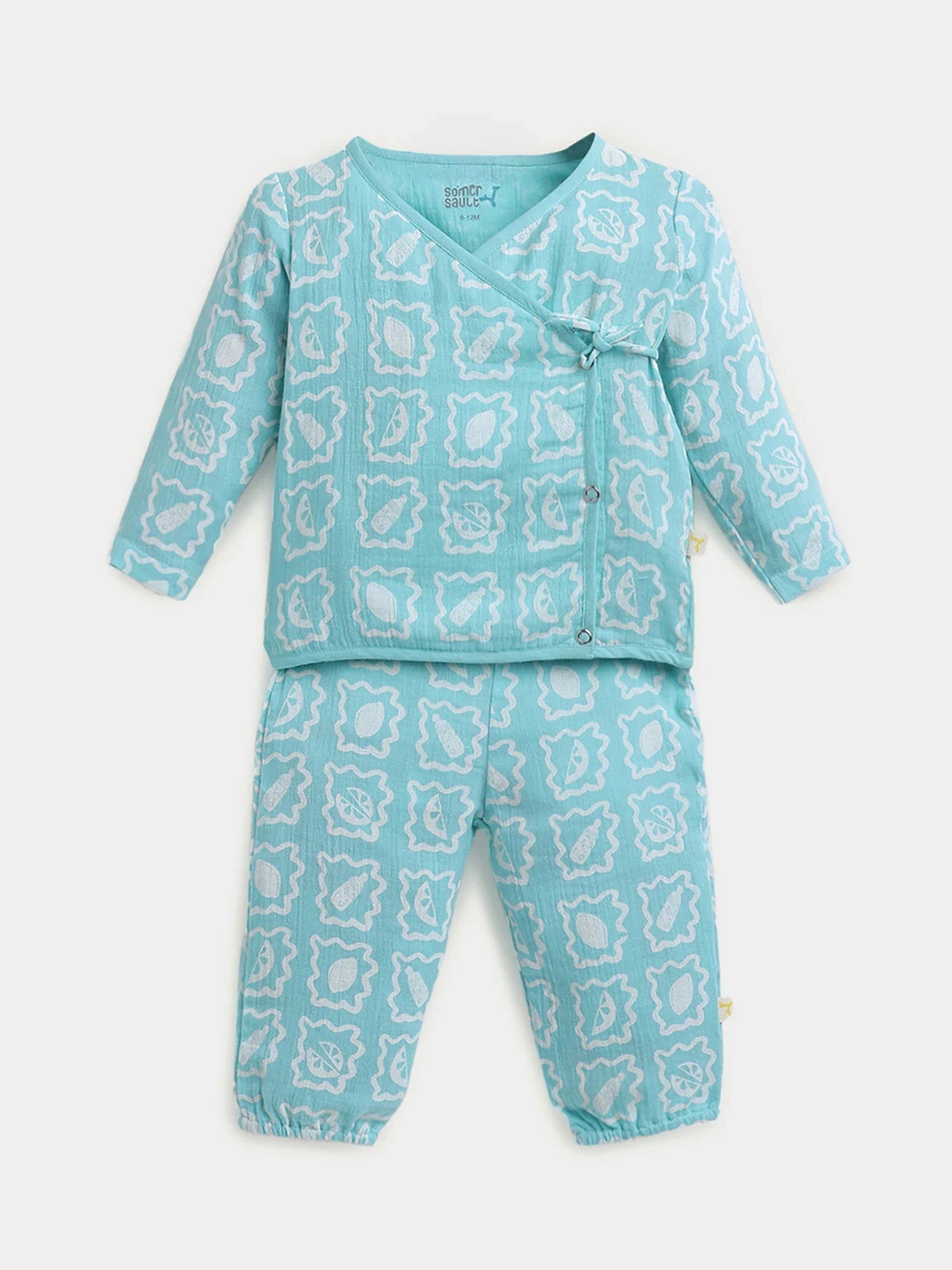 Soft Breeze Printed Jhabla Baby Girls Set