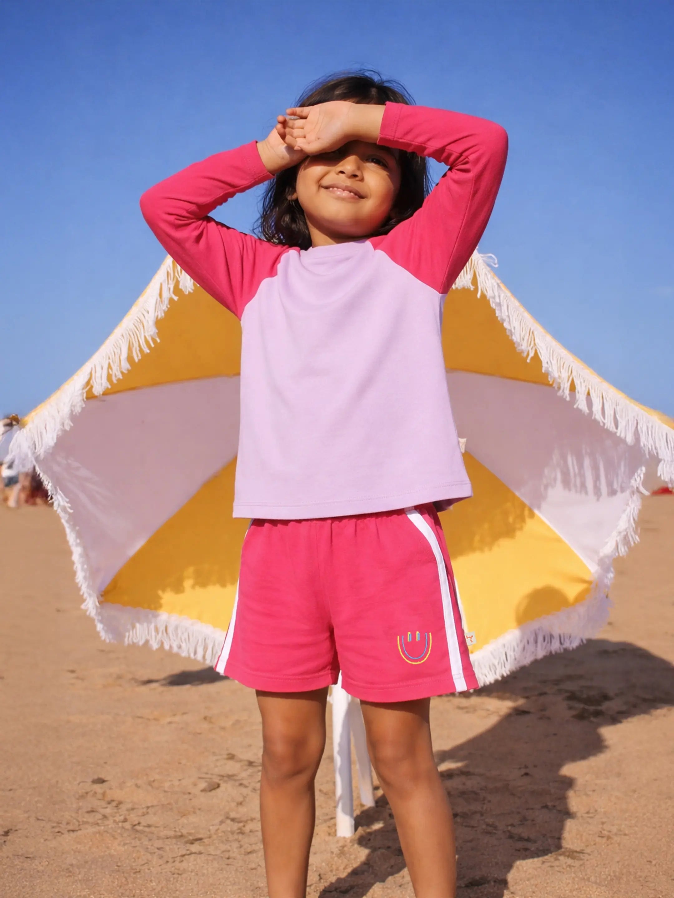 Raglan Sleeve Tee & Coral Shorts Co-ord Set