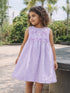Lavender Gingham Bow Detail Dress