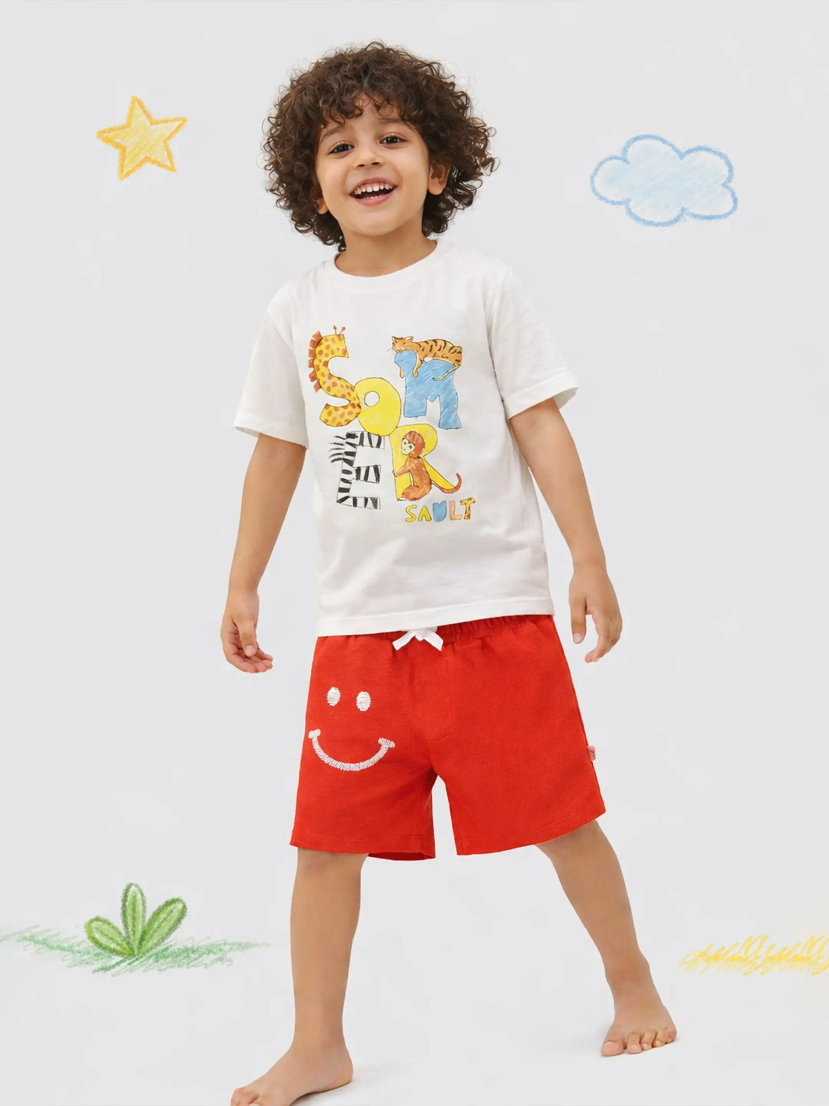 Roar & Smile Tee & Shorts Set