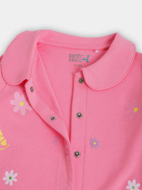 Rosy Dreams Printed Sleepsuit - Footed