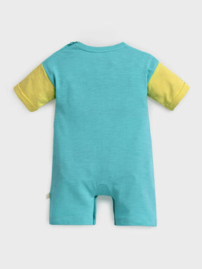 Fun Colour-Block Baby Girls Romper