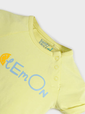 Lemon Graphic Baby Bodysuit Set