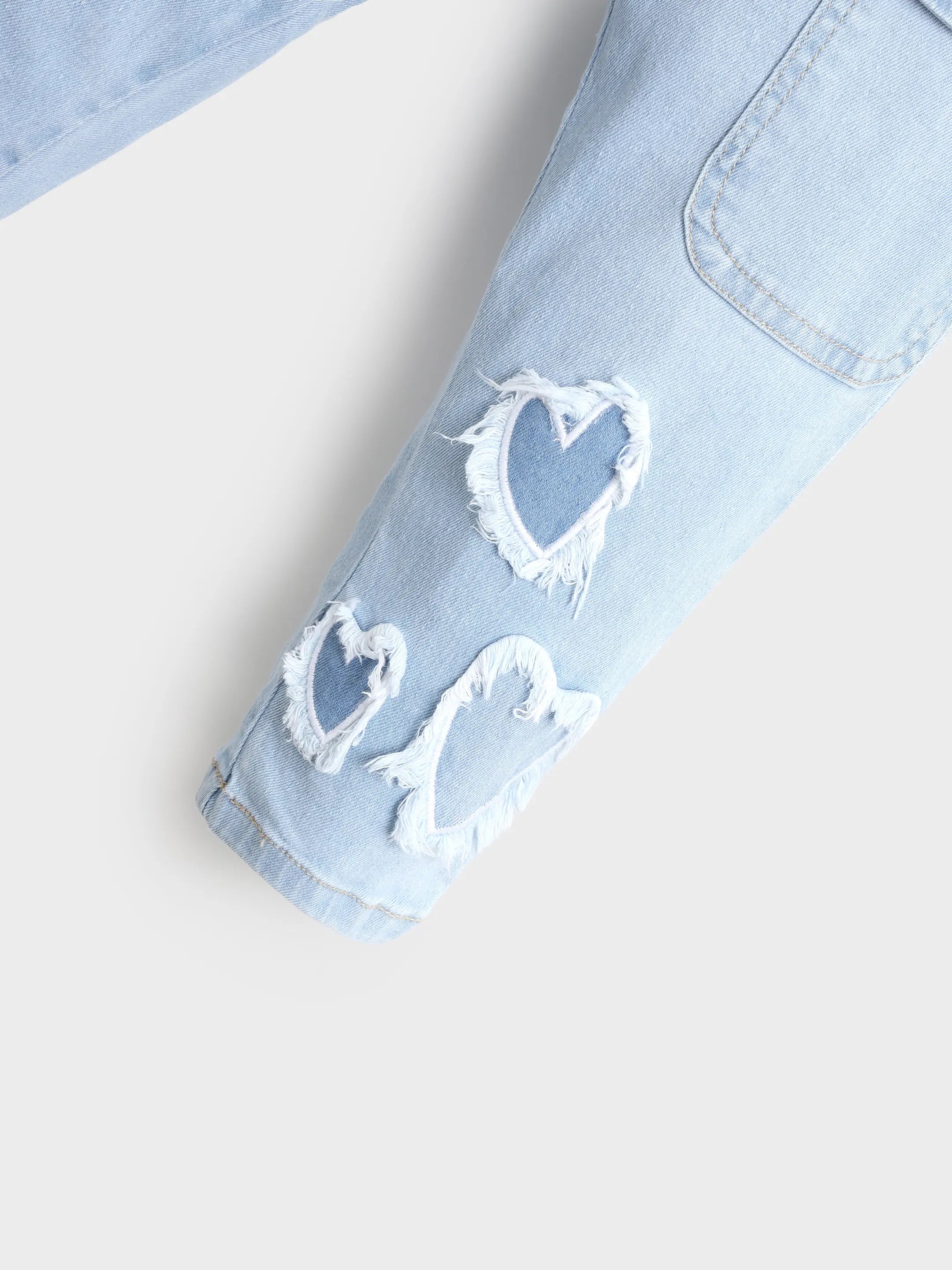 Heart Patch Straight-Fit Denim Jeans for Girls